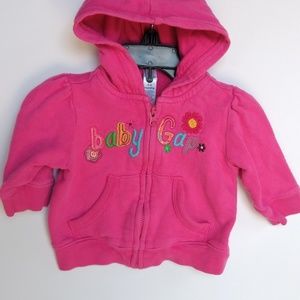 Baby Gap Hooded Floral Full Zip Jacket Pink Size 3-6 Months